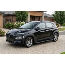 Бокові пороги Bosphore Black (2 шт., алюміній) для Hyundai Kona 2017-2023 рр
