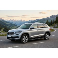 Бокові пороги Bosphore Black (2 шт., алюміній) для Skoda Kodiaq 2016-2023 рр