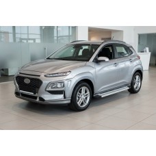 Бокові пороги Maya V2 (2 шт., алюміній) для Hyundai Kona 2017-2023 рр