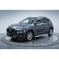 Бокові пороги Maydos V2 (2 шт., алюміній -2026 нерж) для Hyundai Kona 2017-2023 рр