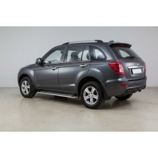 Бокові пороги Maydos V2 (2 шт., алюміній -2026 нерж) для Lifan X60 2011- рр