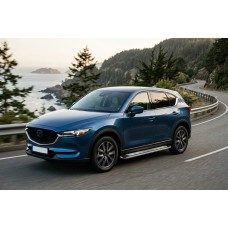 Бокові пороги Maydos V2 (2 шт., алюміній -2026 нерж) для Mazda CX-5 2017- рр