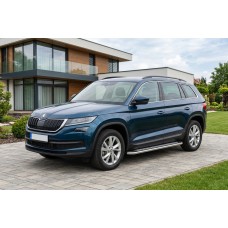 Боковые Подножки Maydos V2 (2 шт., Алюминий и Нержавейка) для Skoda Kodiaq 2016-2023 гг