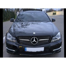 Передня решітка Diamond Black для Mercedes C-class W204 2007-2015рр