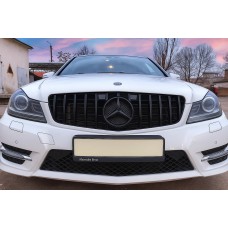 Передня решітка GT Panamericana для Mercedes C-class W204 2007-2015рр