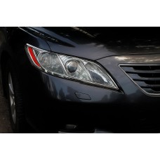 Накладки на фари (2 шт, пласт) для Toyota Camry 2006-2011 рр