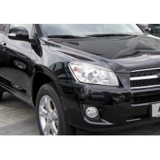 Накладки на фары 2009-2010 (2 шт., пластик) для Toyota Rav 4