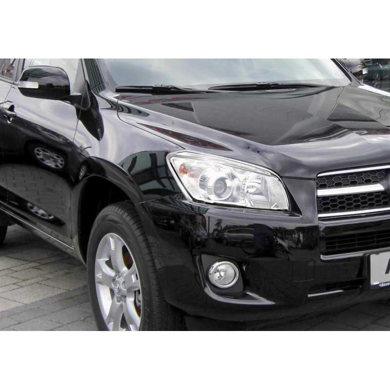 Накладки на фары 2009-2010 (2 шт., пластик) для Toyota Rav 4