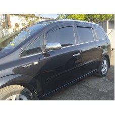 Накладки на зеркала 2005-2008 (2 шт, нерж.) для Opel Zafira B