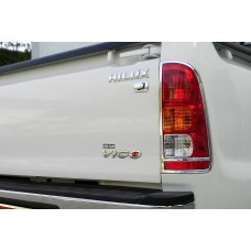 Хром Накладки на Задние Фонари 2004-2008 (2 шт, пластик) для Toyota Hilux
