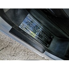 Накладки на внутренние пороги нержавейка Carmos V3 (3 шт) для Volkswagen T5 2010-2015 гг