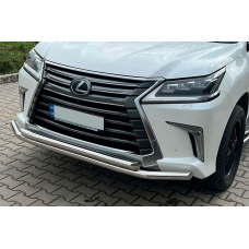 Передняя Защита ST014 (2015-2026, Нержавейка) для Lexus LX570/450d