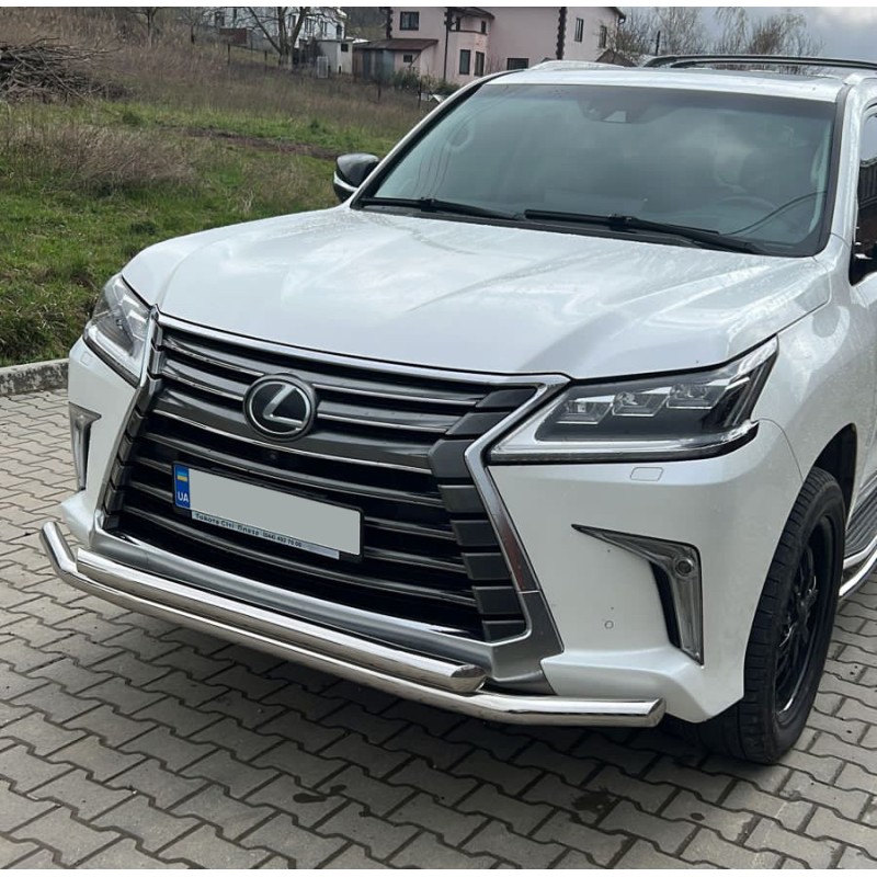 Передній захист ST014 (2015-2025, нерж) для Lexus LX570/450d