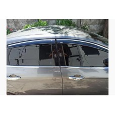 Вітровики з хромованим молдингом Niken (SD/HB, 4 шт) для Ford Focus III 2011-2017 рр