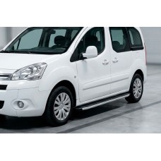 Бокові пороги Fullmond (2 шт., алюм.) для Peugeot Partner Tepee 2008-2018 рр