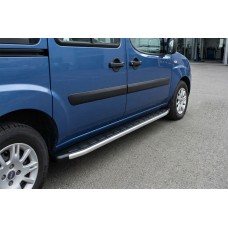 Бокові пороги Fullmond (2 шт, алюм.) для Fiat Doblo I 2001-2005 рр