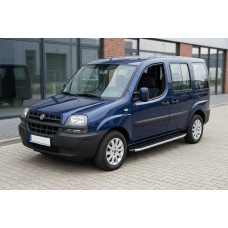 Бокові пороги Fullmond (2 шт, алюм.) Максі база для Fiat Doblo I 2005-2010 рр