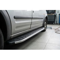 Боковые пороги Fullmond (2 шт., алюминий) Макси База для Ford Connect 2010-2013 гг