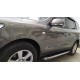 Боковые пороги Fullmond (2 шт, алюм.) для Hyundai Santa Fe 2 2006-2012 гг