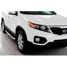 Бокові пороги Fullmond (2 шт., алюм.) 2010-2013 для Kia Sorento II XM рр