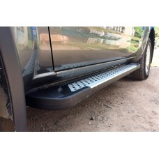Боковые Подножки Allmond Grey (2 шт., Алюминий) для Nissan Pathfinder R51 2005-2014 гг