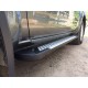 Боковые пороги Allmond Grey (2 шт, алюм.) для Nissan Pathfinder R51 2005-2014 гг