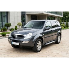 Боковые Подножки Allmond Grey (2 шт, Алюминий) 2005-2012 для SsangYong Rexton I