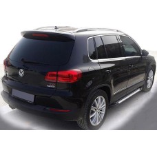 Бокові пороги Allmond Grey (2 шт., алюм) для Volkswagen Tiguan 2007-2016 рр