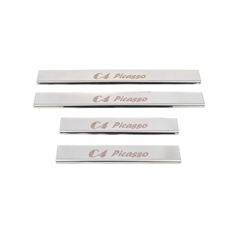 Накладки на пороги Carmos (4 шт., нерж.) для Citroen C-4 Picasso 2013-2022 рр