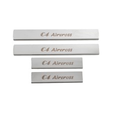 Накладки на пороги Carmos (4 шт, нержавейка) для Citroen C-4 Aircross 2012-2017 гг