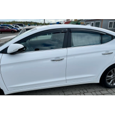 Ветровики на окна (4 шт, HIC) для Hyundai Elantra (AD) 2015-2020 гг