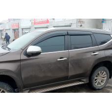 Ветровики на окна (4 шт, HIC) для Mitsubishi Pajero Sport 2015- гг