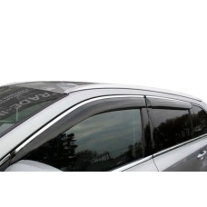 Вітровики з хром молдингом (4 шт, HIC) для Nissan Juke 2010-2019 рр