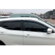 Вітровики з хром молдингом (4 шт, HIC) для Nissan Qashqai 2014-2021 рр