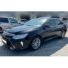 Вітровики з хром молдингом (2011-2017 EU / 2011-2014 USA, 4 шт, HIC) для Toyota Camry 2011-2017 рр