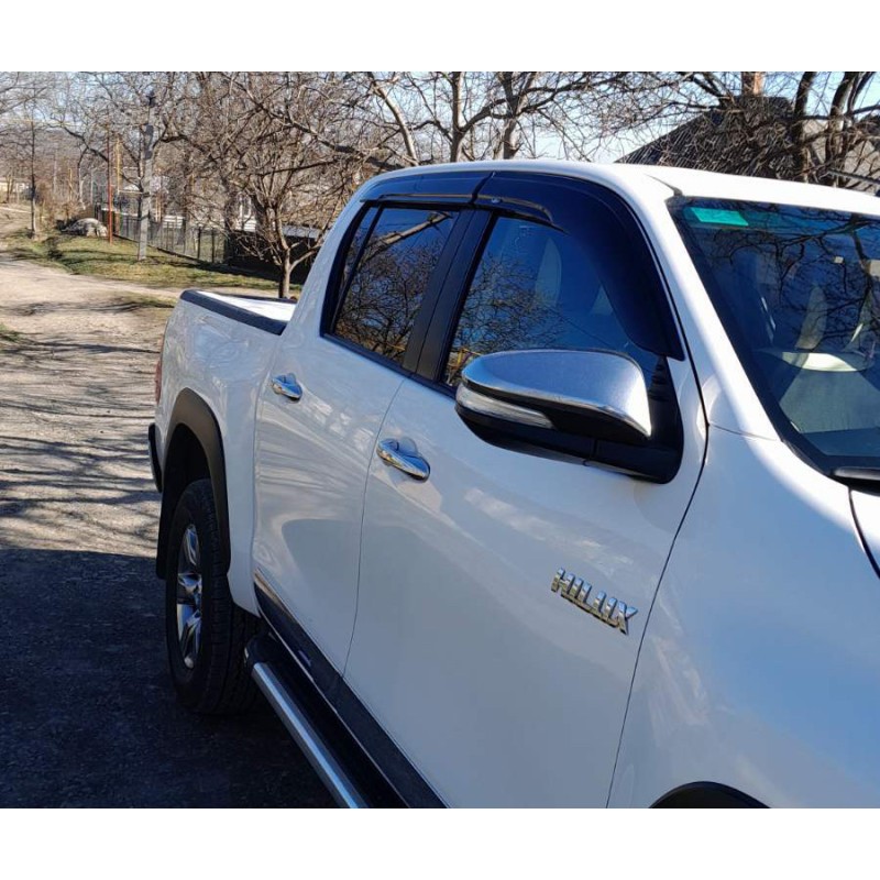 Ветровики (4 шт, HIC) для Toyota Hilux 2015- гг