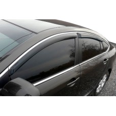 Ветровики с хромированным молдингом (4 шт, HIC) для Ford Mondeo 2014-2022 гг