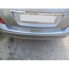 Накладка на задній бампер (SW, глянець, нерж) для Mercedes C-class W204 2007-2015рр