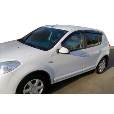 Ветровики на окна (4 шт, HIC) для Renault Sandero 2007-2013 гг