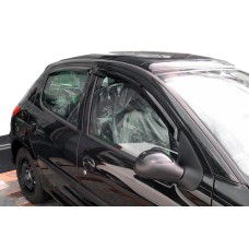 Ветровики на окна (4 шт, HIC) для Peugeot 206 1998-2024 гг