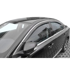 Вітровики з хром молдингом (4 шт, HIC) для Volvo S80 2006-2016 рр