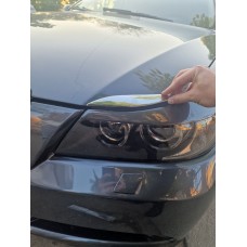 Хром накладки на капот (вії вище фар) для BMW 3 серія E-90/91/92/93 2005-2011 рр