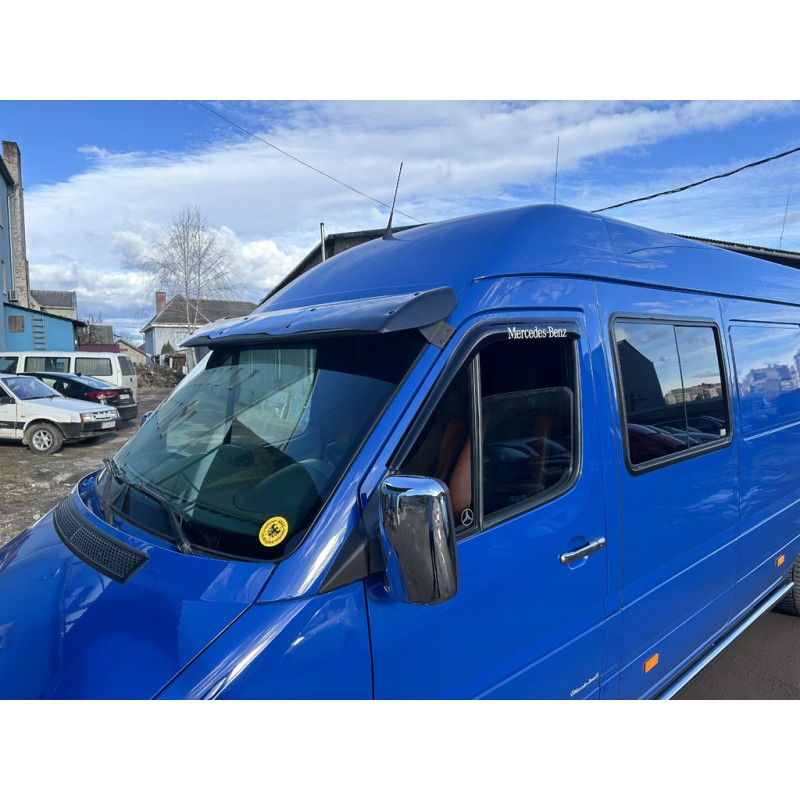 Козирьок на лобове скло (чорний глянець, 5мм) для Volkswagen LT 1995-2006 рр