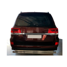 Задняя защита AK002-double (2 шт., нержавейка) для Toyota Land Cruiser 200 2007-2021 гг