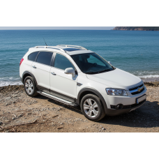 Боковые Подножки Rainbow (2 шт., Алюминий) 2006-2015 для Chevrolet Captiva