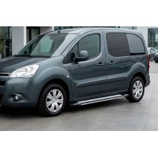 Боковые Подножки Rainbow (2 шт., Алюминий) для Peugeot Partner Tepee 2008-2018 гг