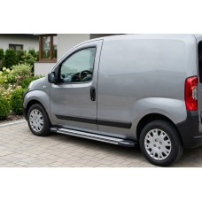 Бокові пороги Rainbow (2 шт, алюмін. профілю.) для Citroen Nemo 2007-2017 рр