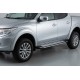 Боковые пороги Rainbow (2 шт, алюминий) для Mitsubishi L200 2006-2015 гг