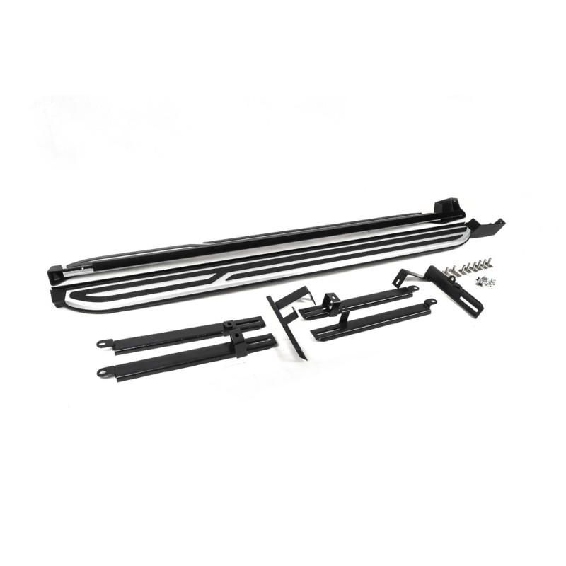 Боковые пороги OEM V2 (2 шт) для Hyundai Santa Fe 3 2012-2018 гг