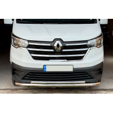 Передняя защита ST014 (нержавейка) d60/42 для Opel Vivaro 2015-2019 гг